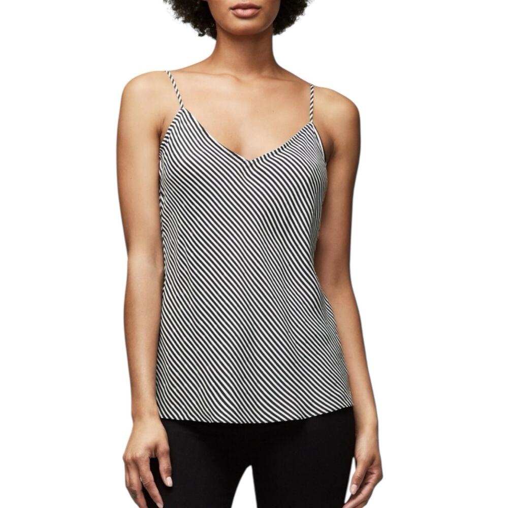 NWT Frame Classic Silk Cami Noir Multi Striped Women’s Size Small Tank Top